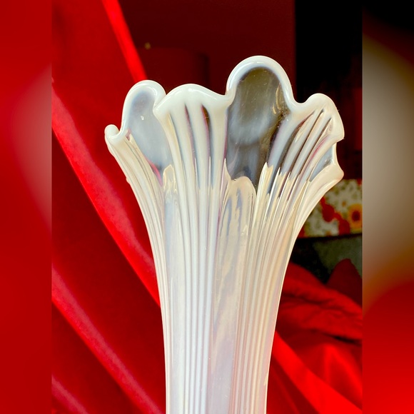 Art Antique Swung Funeral Vase In Opalescent Glass Beautiful Poshmark